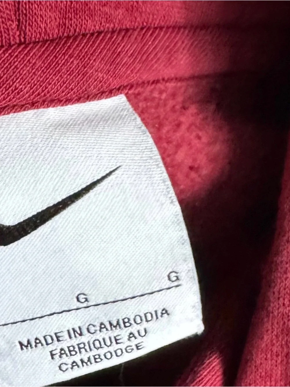 Nike boys maroon pullover hooded sweatshirt size Large  In great condition